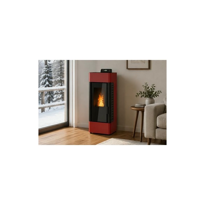ESTUFA PELLETS XFS FIRESIDE NB-PG 9 KW ROJA