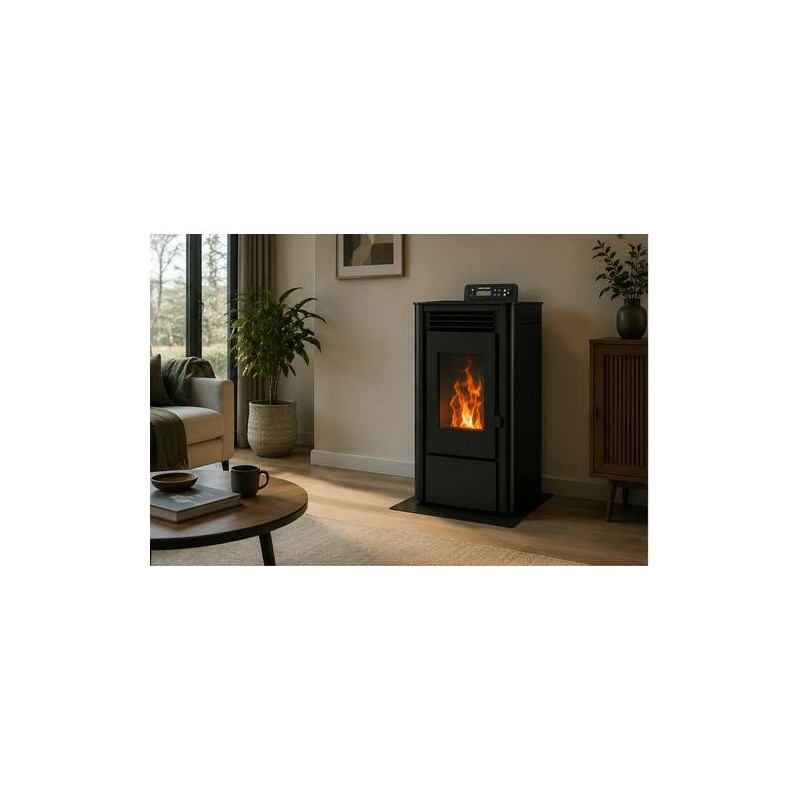 ESTUFA PELLETS XFS FIRESIDE PSC-A 9 KW NEGRA