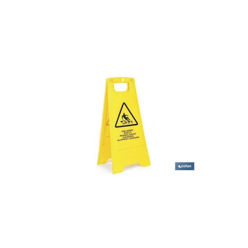 SEÑAL PELIGRO SUELO MOJADO AMARILLO 21201090
